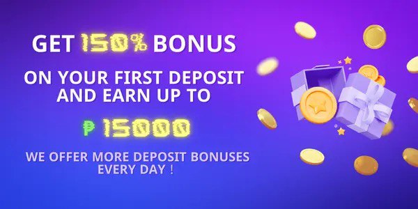 Promotion banner showing daily reload bonuses applied at the cashier
